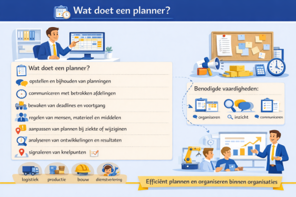 Alles over het beroep planner Wat doet een planner